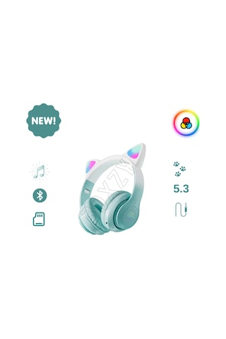 Toygo Kedi Kulaklık Pro 5.3 Akıllı Rgb Led Detaylı Bluetooth Kablosuz Kulaklık Çocuk Oyuncu Yeni