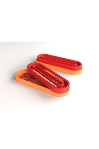 Tıdy Base - Desk Organizer Renkli Kapaklı Kalemlik Seti Kalem, Makas Ve Ataş Düzenleyici Turuncu
