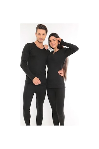 Lukitus Pamuklu Erkek Termal Tayt İçlik Isl-01 - Siyah