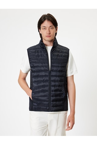 Koton Şişme Yelek Slim Fit Dik Yaka Cep Detaylı Lacivert 5wam20123hw Lacivert
