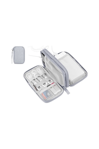 Dinosaurs Elektronik Organizatör, Seyahat Kablosu Organizatör Çantası, Suya Dayanıklı Çift Katmanlar Kılıfı Kablo, Telefon, Şarj Cihazı Için Taşıma Çantası Altın