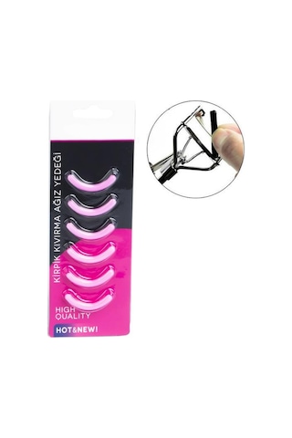 Kirpik Kıvırma Ağız Yedeği 6 Adet Pembe