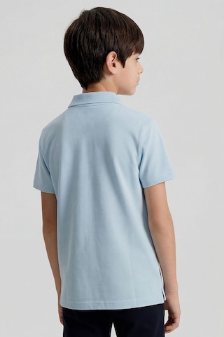 Tommy Life Açık Mavi Polo Yaka Standart Fit Basic Unisex T-shirt - 11330