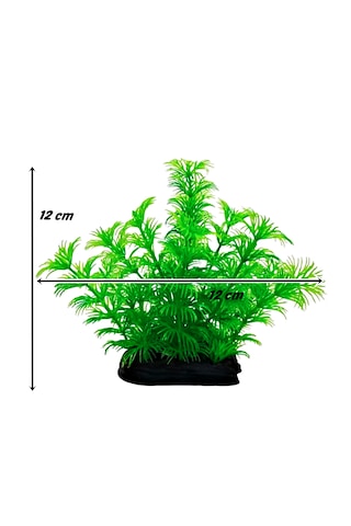 Balıkpet Plastik Yapay Akvaryum Bitkisi Dekoru 12 Cm Yeşil