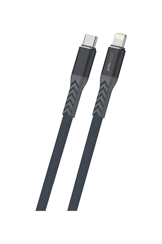 Polosmart PSM76 1.2 Metre Type-c to Lightning Şarj Kablosu Siyah
