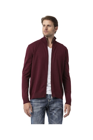 Cp282 Ultimate Zip Luxe Knit Men Sweater Bordo