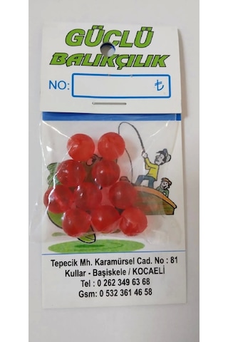 Fladen Renkli Silikon Boncuk 8mm 10 Lu Paket Renk:yeşil