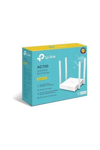 TP-Link Archer C24 AC750 Dual Band Kablosuz Router