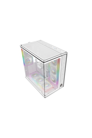 Strong Vhagar 8x 120mm Argb Fanlı Kumandalı Gaming Akvaryum Beyaz Kasa Powersız