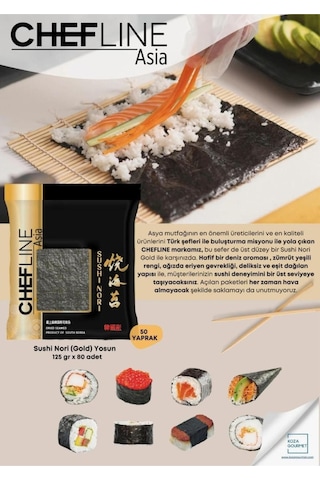 Sushi Nori Gold 50 Yaprak Suşi Yapımı İçin Premium Yosun