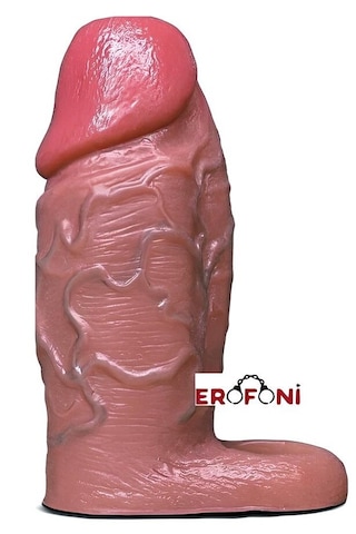 Erofoni Ucu Açık 11.5 Cm Premium Çift Katmanlı Testislere Geçirilebilen Realistik Süper Penis Kılıfı
