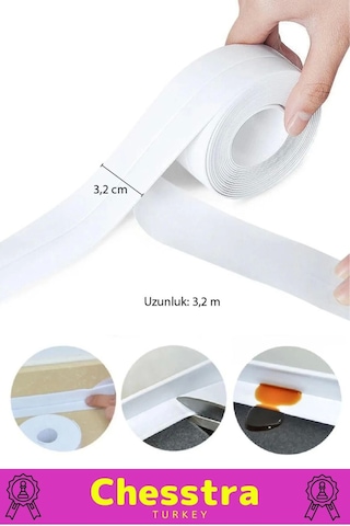 Özel Üretim Su Geçirmez Sızdırmaz Lavabo Tezgah Klozet Banyo Pencere Duş İzolasyon 3.2m Bant 3 Adet