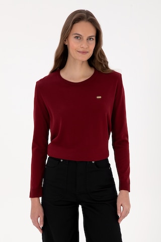 U.S. Polo Assn. Kadın Bordo Bisiklet Yaka Basic Kazak 50313579-VR014