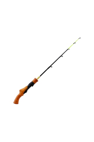 Leezsing Karbon Fiber Kış Balıkçılık Kamışı, Ahşap Saplı, 62cm Uzunluk, Dürtü Hassasiyeti, İçin Dışarıda Balık Tutmak