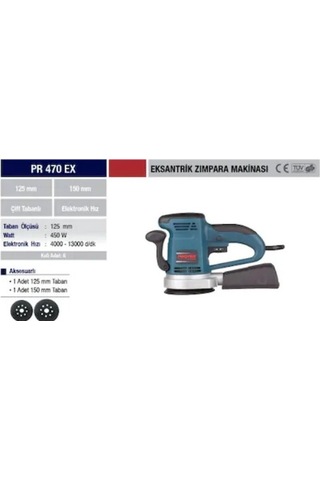 Pr 470 Ex 450W 125X150 Elekt.Hız.Eksn.Zım Proter