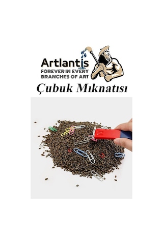 Çubuk Mıknatıs Deney Malzemesi 2 Adet Okul Projeleri İçin I Şekilli Çubuk Mıknatıs Kırmızı Mavi Boyalı