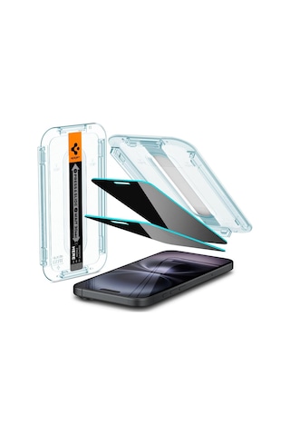 Apple iPhone 16 / 15 İle Uyumlu Kolay Kurulum Cam Ekran Koruyucu Glas.tr Ez Fit Privacy Hd 2 Adet Hayalet - Agl06905 Tr