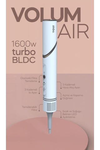 Sinbo Shd-1720 - Volumair 5 In 1 Katlanabilir Air Saç Kurutma Ve Şekillendirme Sistemi Beyaz