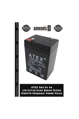 Atex Akü 6v 4a 10.5x7x4.5cm Bakım Ürünü Elektrik Ekipmanı Yedek Parça