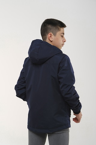Erkek Çocuk Kapüşonlu İçi Astarlı Cepli Mevsimlik Mont