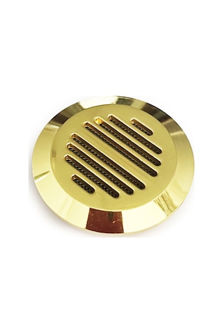 Humidor Puro Kutusu Nemlendirici Haznesi Yuvarlak Metal Sarı 37 MM