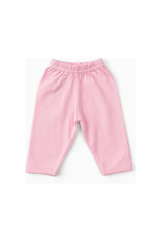2'li Pamuklu Patiksiz Bebek Pantolonu Pembe