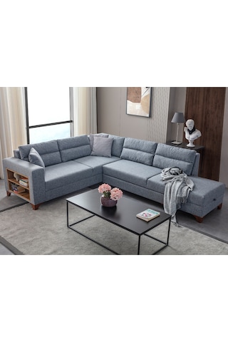 Eymense Tloft Köşe Koltuk Takımı Gri Sağ Köşe