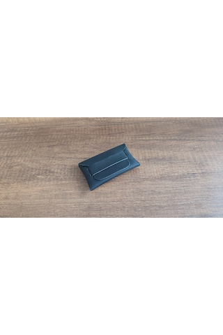 Sumerian Leather Craft Minimalist Deri Kartlık Siyah Rfid Kart Koruma Hediye Siyah