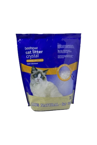 Bestspet Silika Tozsuz Kokusuz Naturel Parfümsüz Topaklaşmayan Kalın Kristal Kedi Kumu 6 x 3800 ML