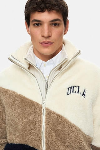 Ucla Reggıe Kemik Rengi Kıvırcık Polar Standard Fit Erkek Ceket Kemik Rengi