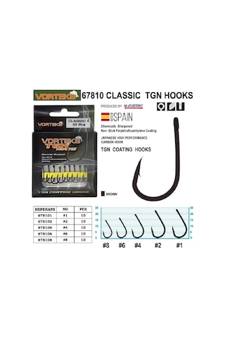 Vorteks 67810 Classic Tgn Sazan İğnesi 10 Lu Paket No:2 - Standart