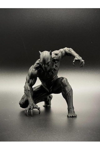 Black Panther Figür - Kara Panter Aksiyon Pozu Biblo Marvel Avengers Masaüstü Dekoratif Obje Koleksiyonluk