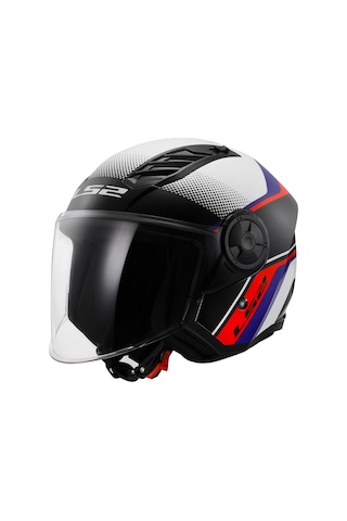 Ls2 Aırflow 2 Rush Beyaz-mavi-kırmızı Kask Beyaz-kırmızı