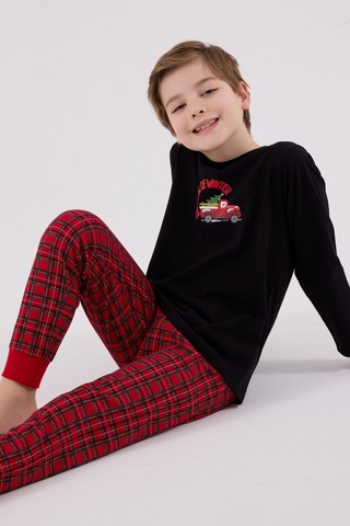 Arnetta Erkek Çocuk Siyah Pijama Takımı 5274-48535 Siyah