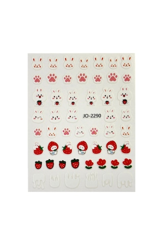 Nail Art Sticker Kendinden Yapışkanlı, Tırnak Süsleme, Tırnak Dövmesi Stikır 2290 Kırmızı-2290 Nail Art Sticker Kendinden Yapışkanlı, Tırnak Süsleme, Tırnak Dövmesi Stikır 2290 Kırmızı-2290