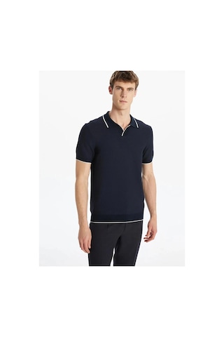 LC Waikiki Southblue Lacivert Polo Yaka Kısa Kollu Erkek Triko Kazak Navy