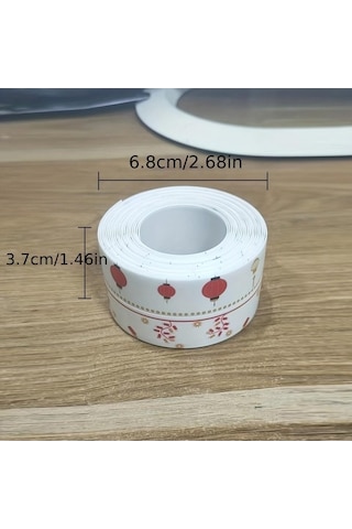 Pazly 1 Rulo Karikatür Kalafat Şerit, Kendinden Yapışkanlı Dekoratif Sızdırmazlık Bandı, Mutfak Tezgahı Mastikleri 56407790 Çiçek Kokusu