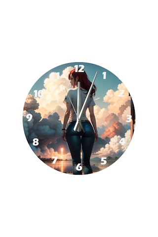 Ti-play Gidiş Anime 30x30cm Akrilik Dekoratif Modern Duvar Saati ÇOk Renkli