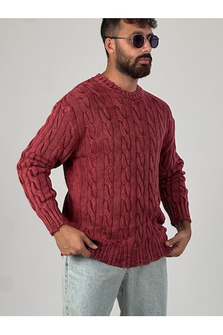 Bordo Triko Erkek Sweatshirt Coc1025 Bordo