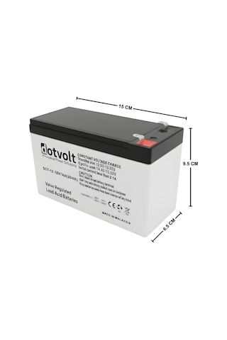Dotvolt 12v 7ah Kuru Akü Bakımsız Akü Ups Alarm Güvenlik Sistemleri