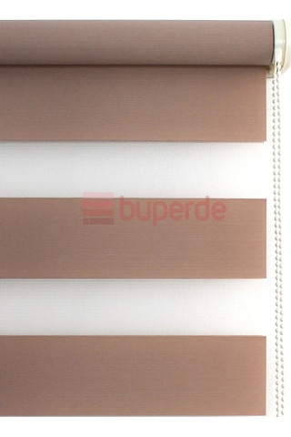 Buperde Açık Kahverengi (Sütlü Kahve) Eko Zebra Stor Perde