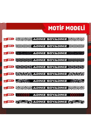 Motif Plakalık, 2 Adet Premium Uv Baskı, Plakalıkhane