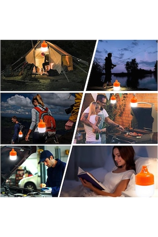 Ayt Ledx Ln-or100g 100 Watt Type-c Şarjlı Taşınabilir Asma Kancalı Kamp Çadır Lambası Led Aydınlatma 1200mah 3 Modlu Beyaz