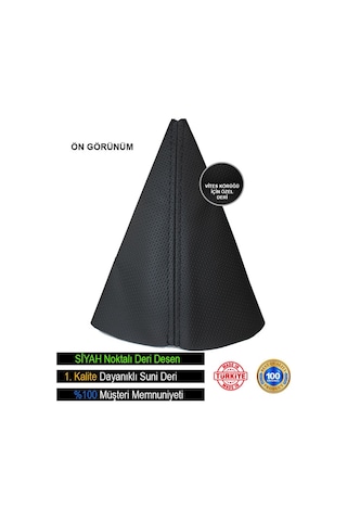 Hyundai Matrix Siyah Nokta Desenli Deri Spor Dikiş Vites Körüğü