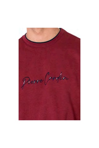 Pierre Cardin 6115 Erkek Uzun Kollu Bisiklet Yaka Üç İplik Eşofman Takımı-bordo Bordo