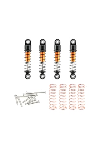 Samdoo Axı90081 Rc Araçları İçin 4 Adet 37mm Aluminyum Tüp Amortisör - Altın Renkli, Kaynaklı Yedek Yaylı
