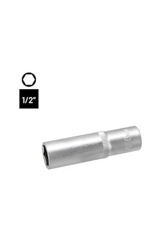 6460 Altı Köşe 1/2" Uzun Derin Lokma Anahtar 16 Mm
