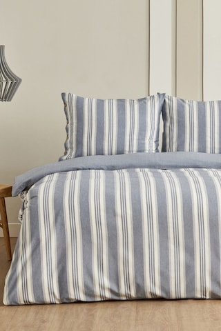 Karacahome Sarah Anderson Rosery İpliği Boyalı Çift Kişilik Nevresim Takımı Mavi