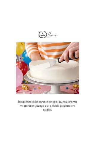 Spatula Profesyonel Mutfak Ekipmanı Ergonomik Saplı Paslanmaz Çelik L Tipi Pastacı Spatulası Pasta Çok Renkli