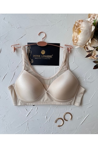 Orkide Kutulu Önü Fileli Balensiz Desteksiz Ultra Rahat Soft Cup Bej